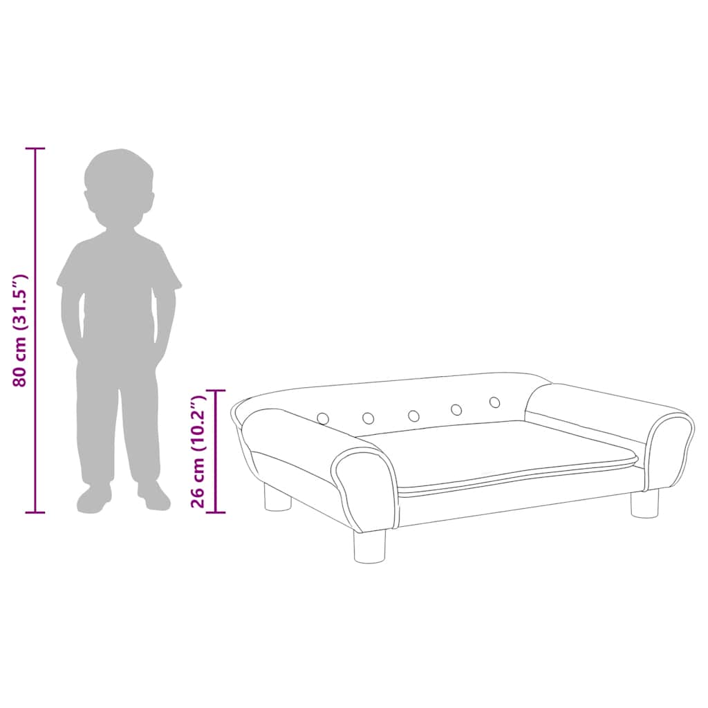 Kids Sofa Light Grey 70x45x26 cm Velvet