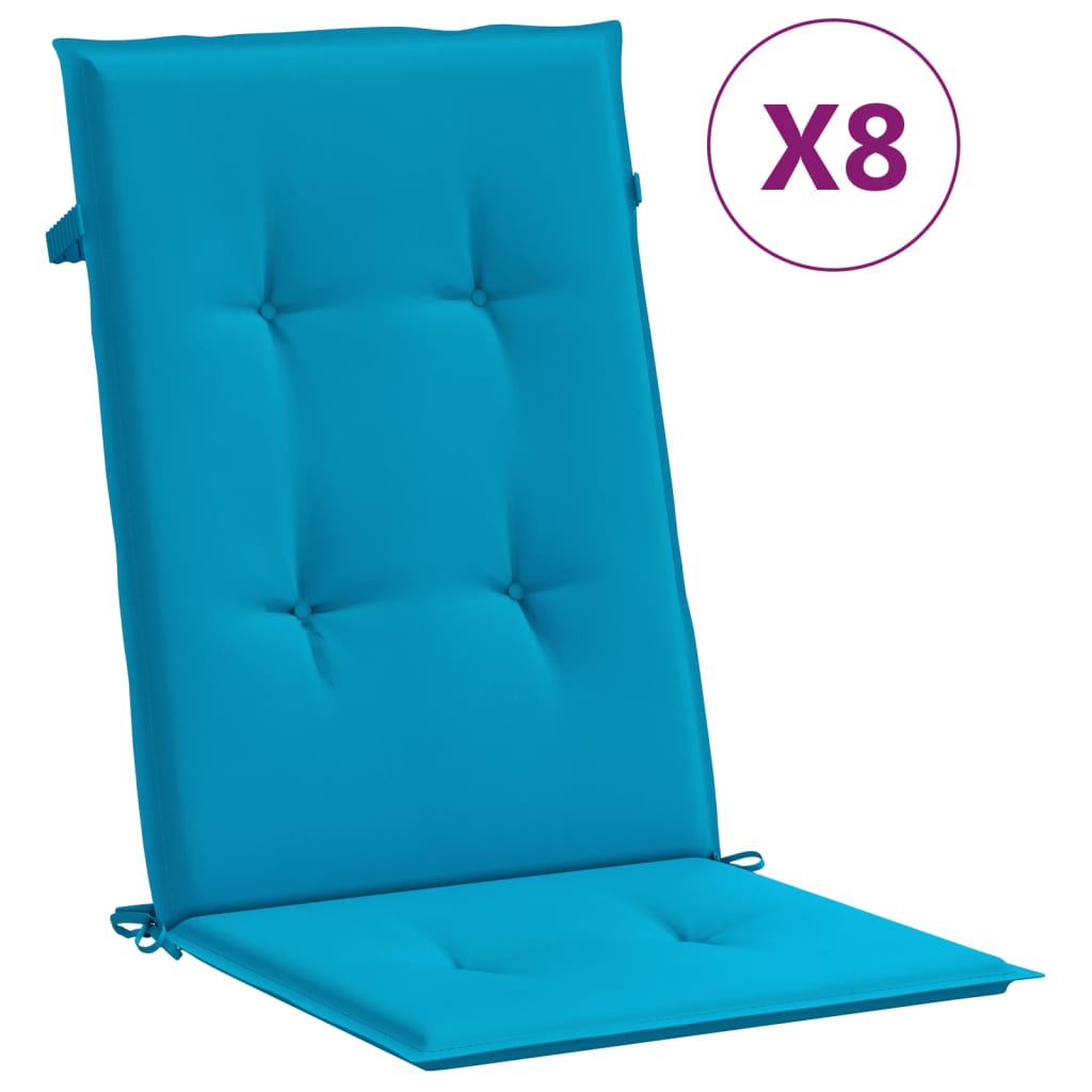 Reclining Folding Chairs with Cushions 8 pcs Solid Wood Teak