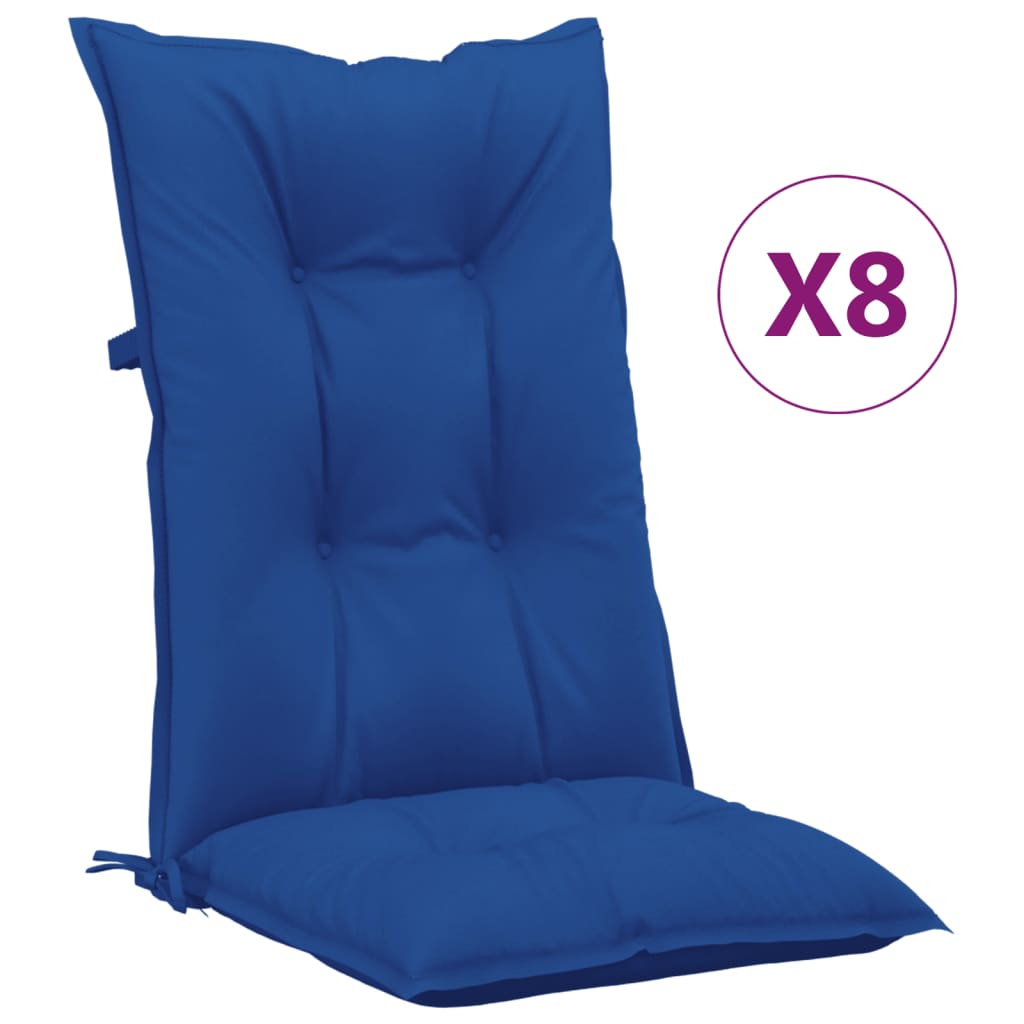 Reclining Folding Chairs with Cushions 8 pcs Solid Wood Teak