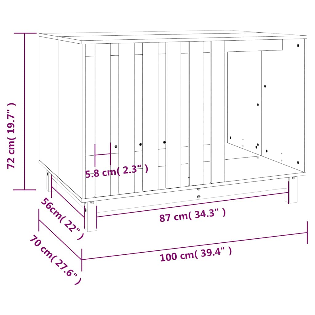 Dog House Natural 100 x 70 x 72 cm