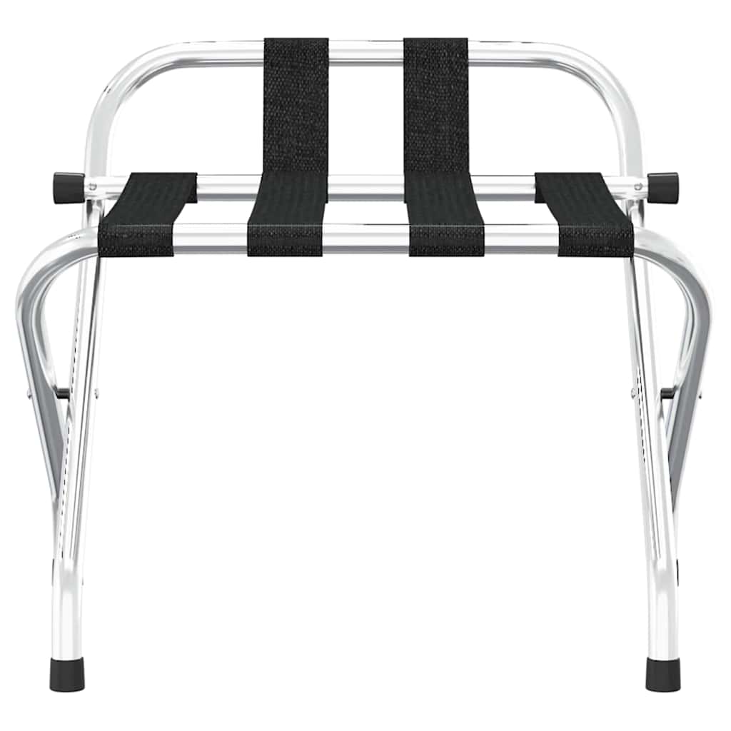Luggage Rack with Backrest Silver 56x39x52cm