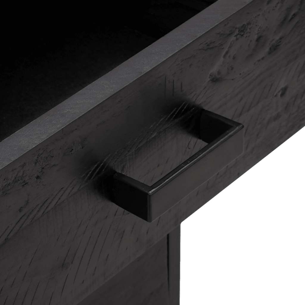 Bedside Cabinets 2 pcs Black 36x30x45 cm Solid Wood Pine