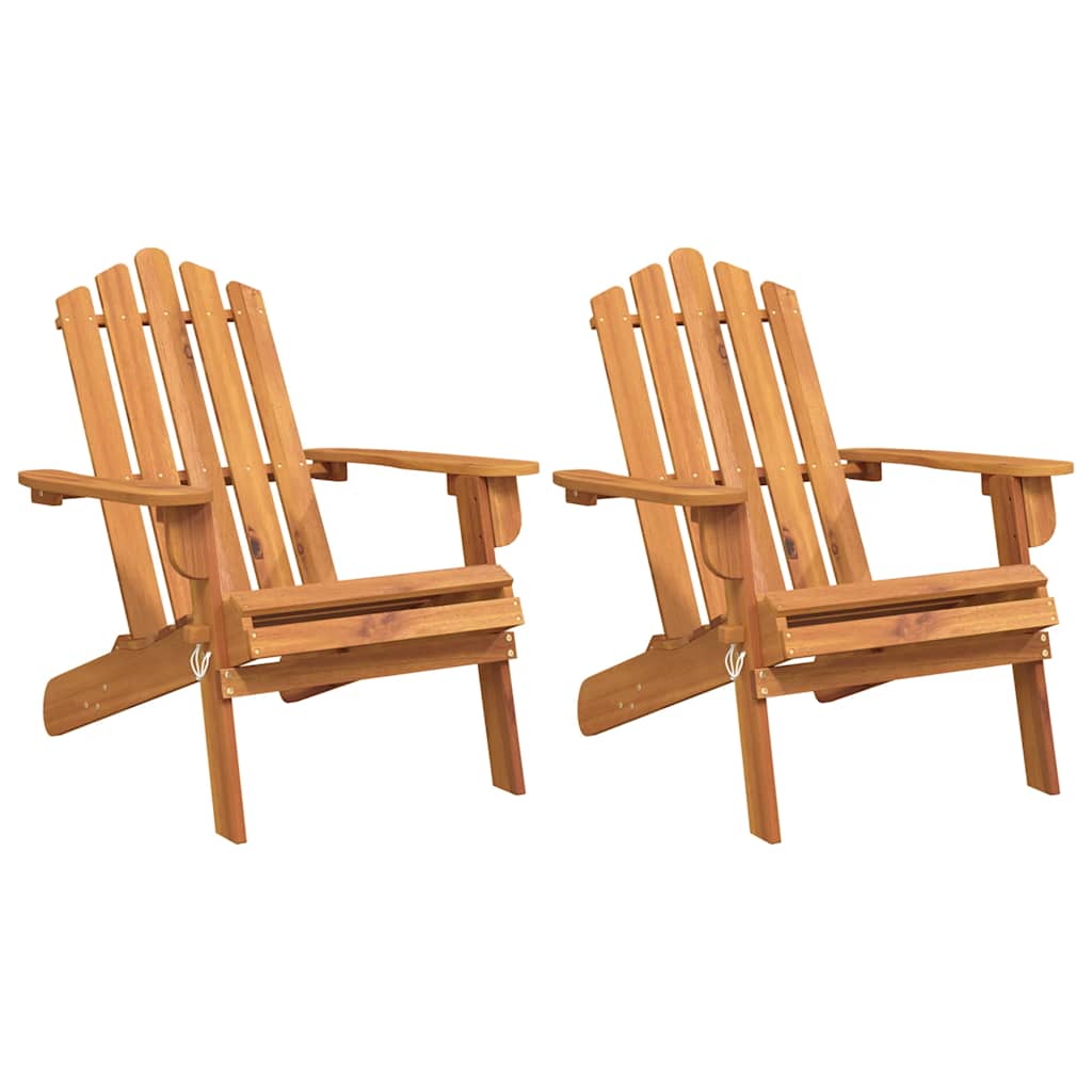 Garden Adirondack Chairs 2 pcs Solid Wood Acacia