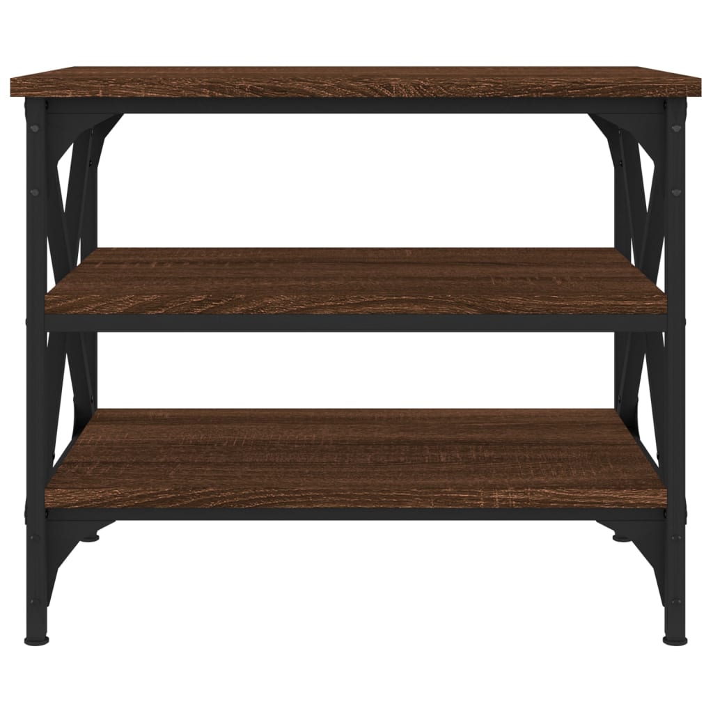 Side Table Brown Oak 55x38x45 cm Engineered Wood