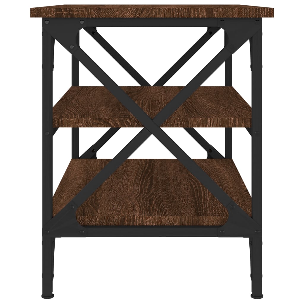 Side Table Brown Oak 55x38x45 cm Engineered Wood