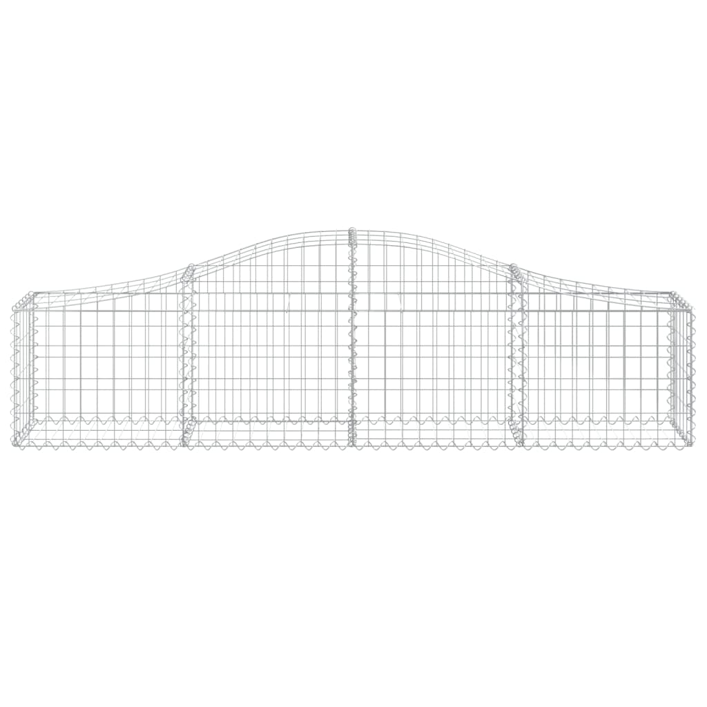 Arched Gabion Baskets 5 pcs 200x30x40/60 cm Galvanised Iron