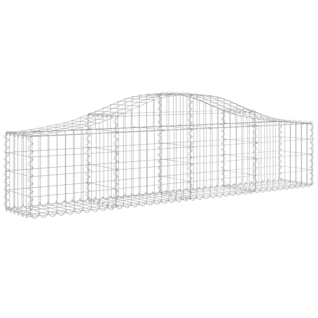 Arched Gabion Baskets 25 pcs 200x30x40/60 cm Galvanised Iron