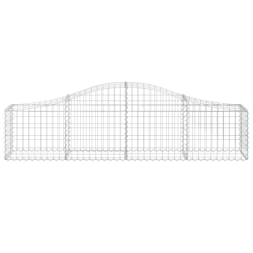Arched Gabion Baskets 25 pcs 200x30x40/60 cm Galvanised Iron