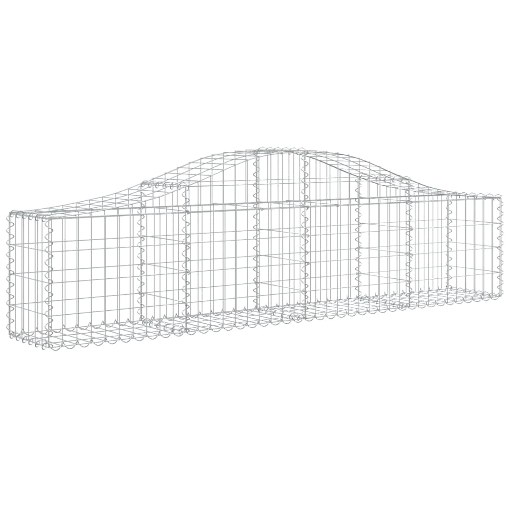 Arched Gabion Baskets 30 pcs 200x30x40/60 cm Galvanised Iron
