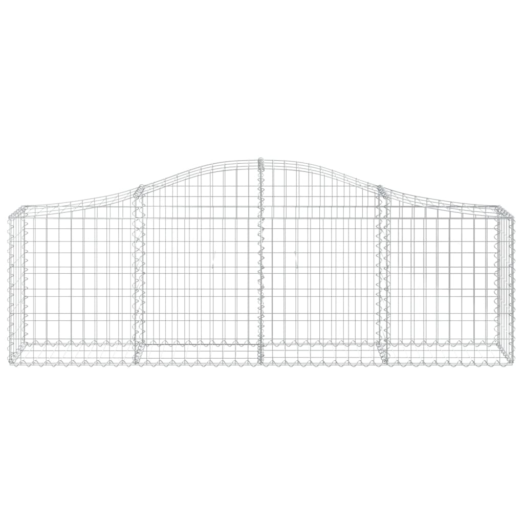 Arched Gabion Baskets 5 pcs 200x30x60/80 cm Galvanised Iron