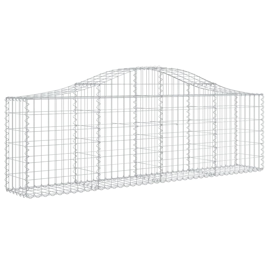 Arched Gabion Baskets 9 pcs 200x30x60/80 cm Galvanised Iron