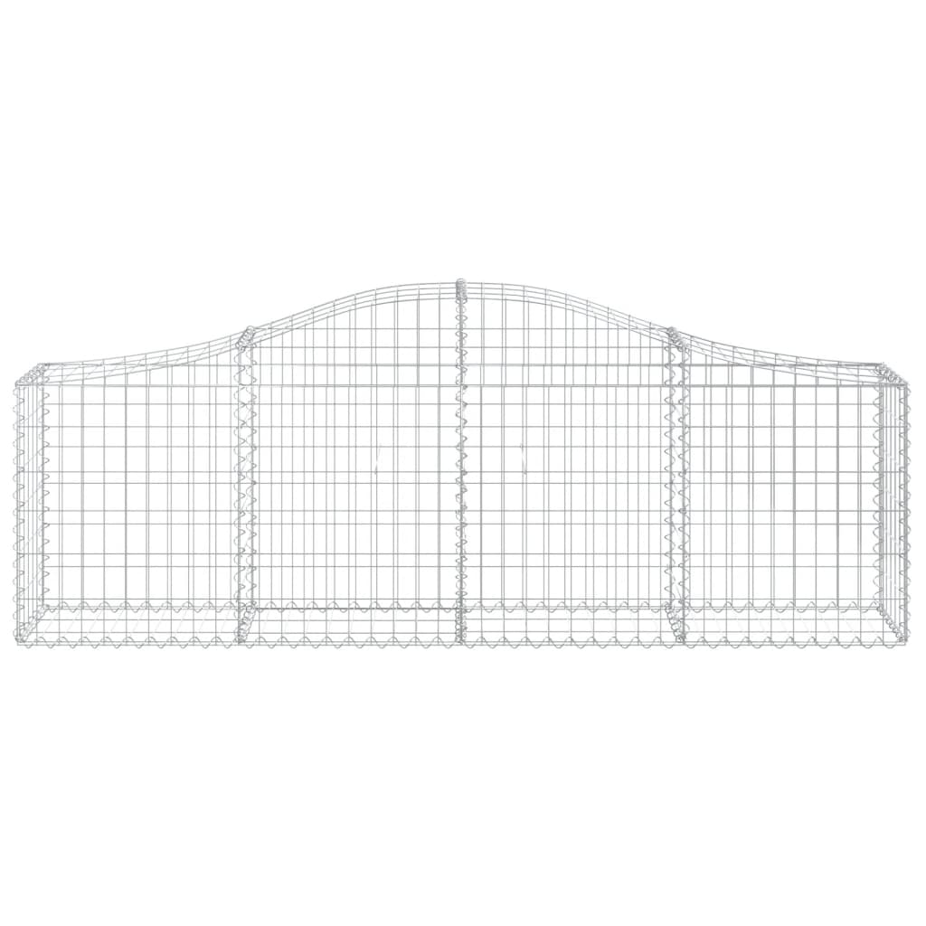 Arched Gabion Baskets 11 pcs 200x30x60/80 cm Galvanised Iron