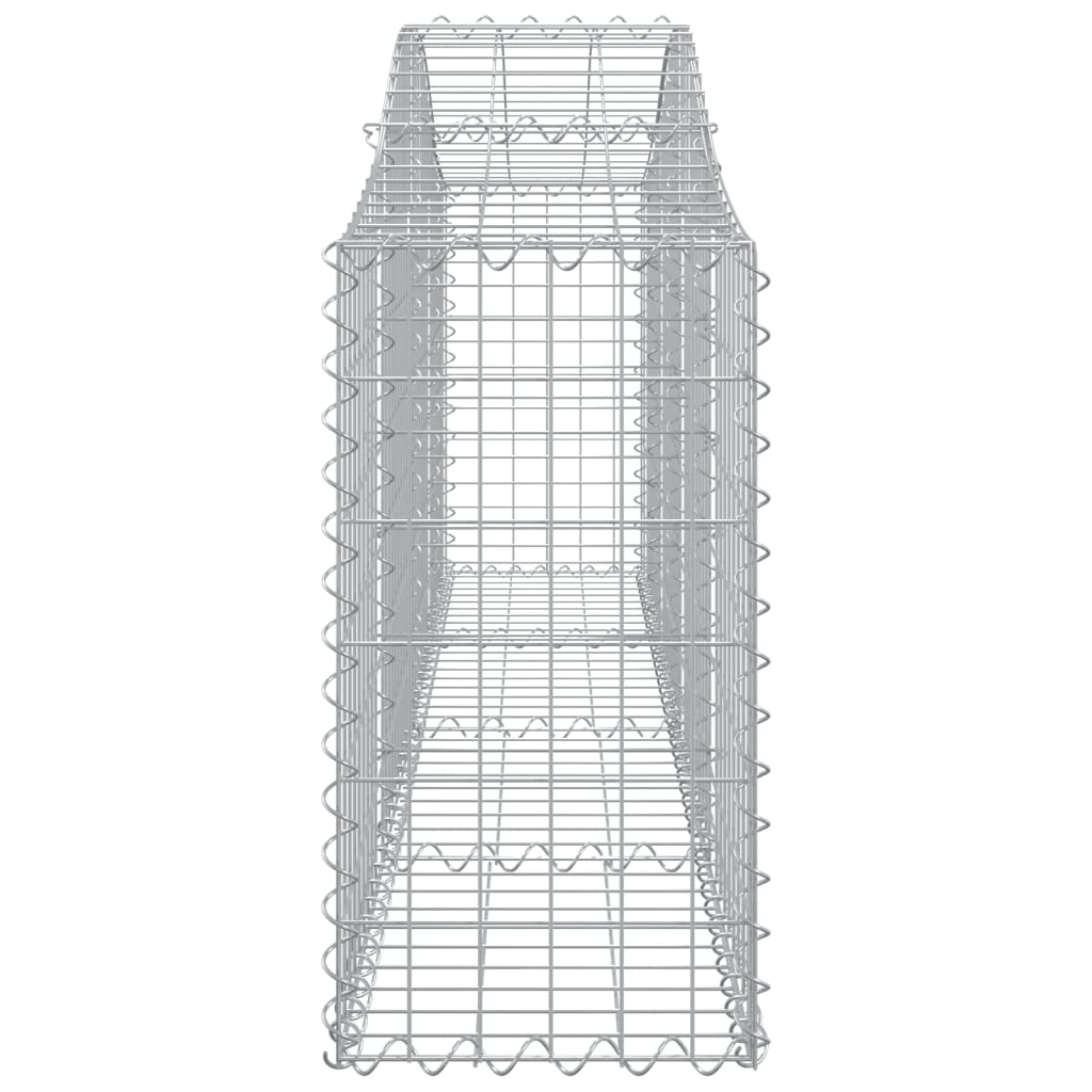Arched Gabion Baskets 15 pcs 200x30x60/80 cm Galvanised Iron