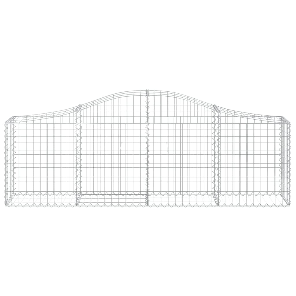 Arched Gabion Baskets 18 pcs 200x30x60/80 cm Galvanised Iron