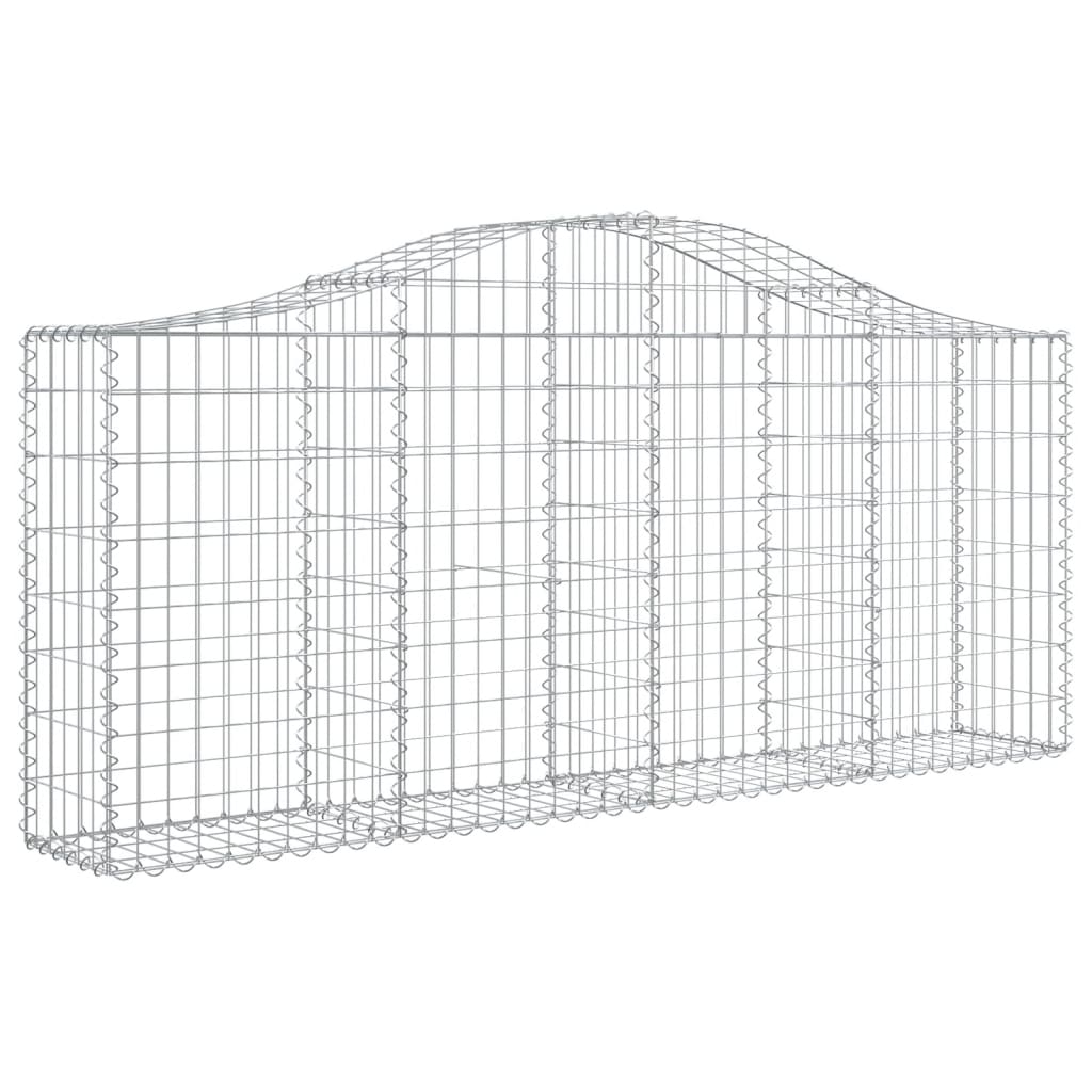 Arched Gabion Baskets 6 pcs 200x30x80/100 cm Galvanised Iron