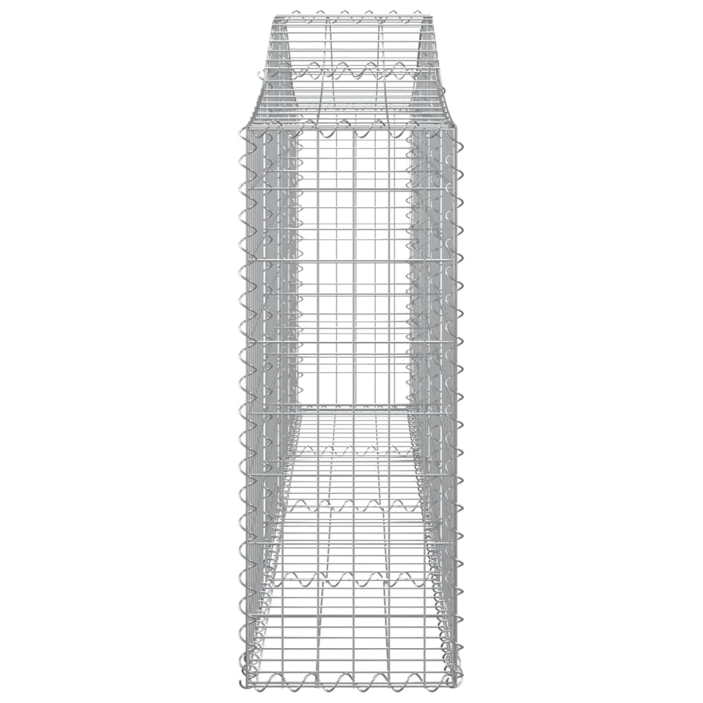 Arched Gabion Baskets 8 pcs 200x30x80/100 cm Galvanised Iron