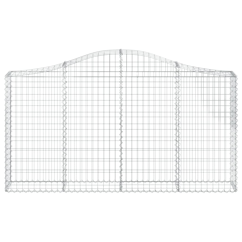 Arched Gabion Baskets 8 pcs 200x30x100/120 cm Galvanised Iron