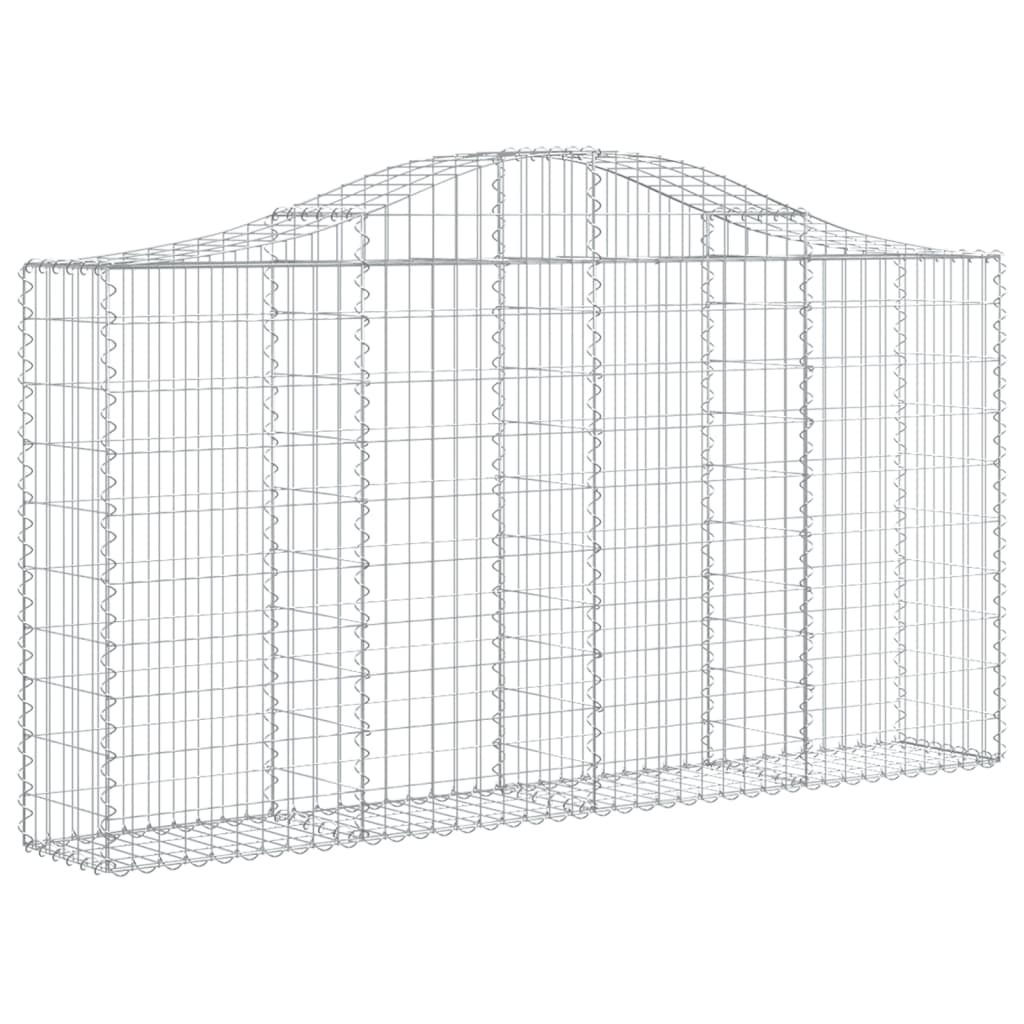 Arched Gabion Baskets 20 pcs 200x30x100/120 cm Galvanised Iron