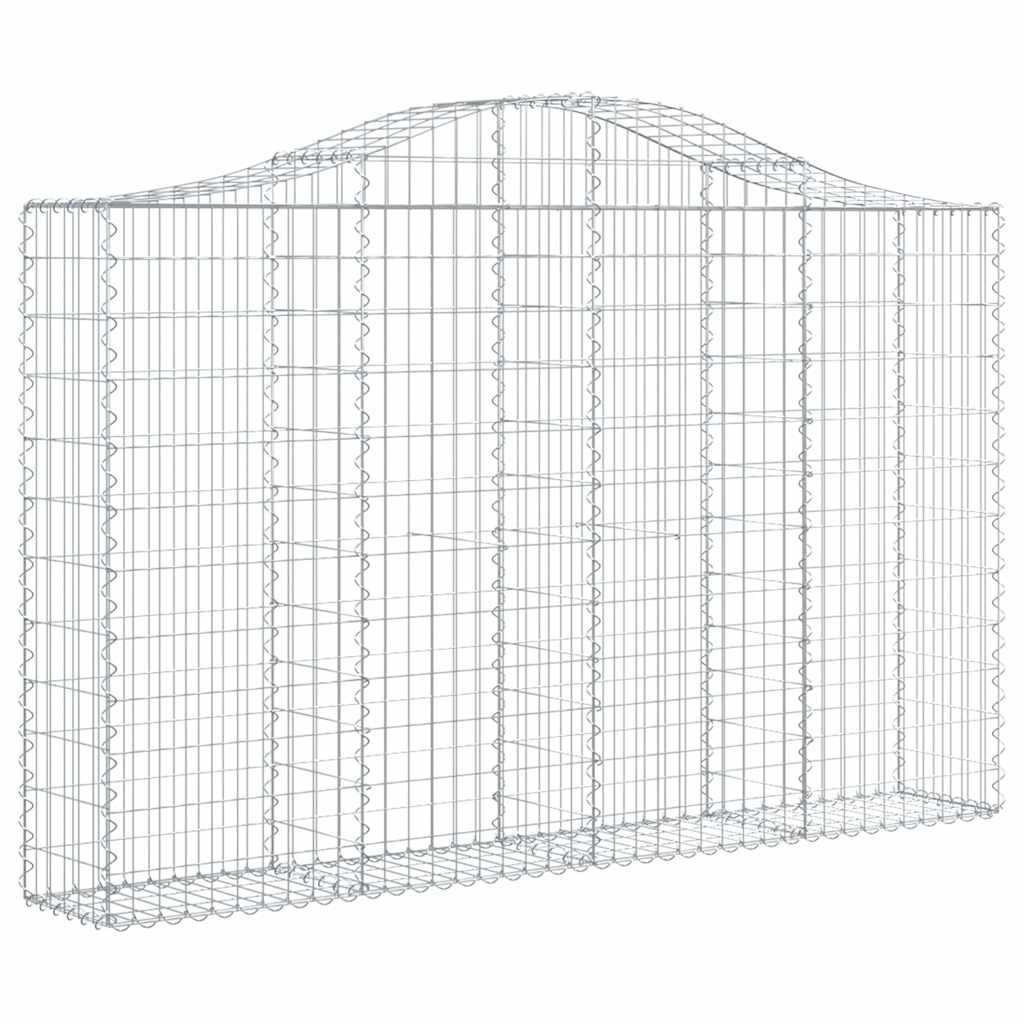 Arched Gabion Baskets 6 pcs 200x30x120/140 cm Galvanised Iron