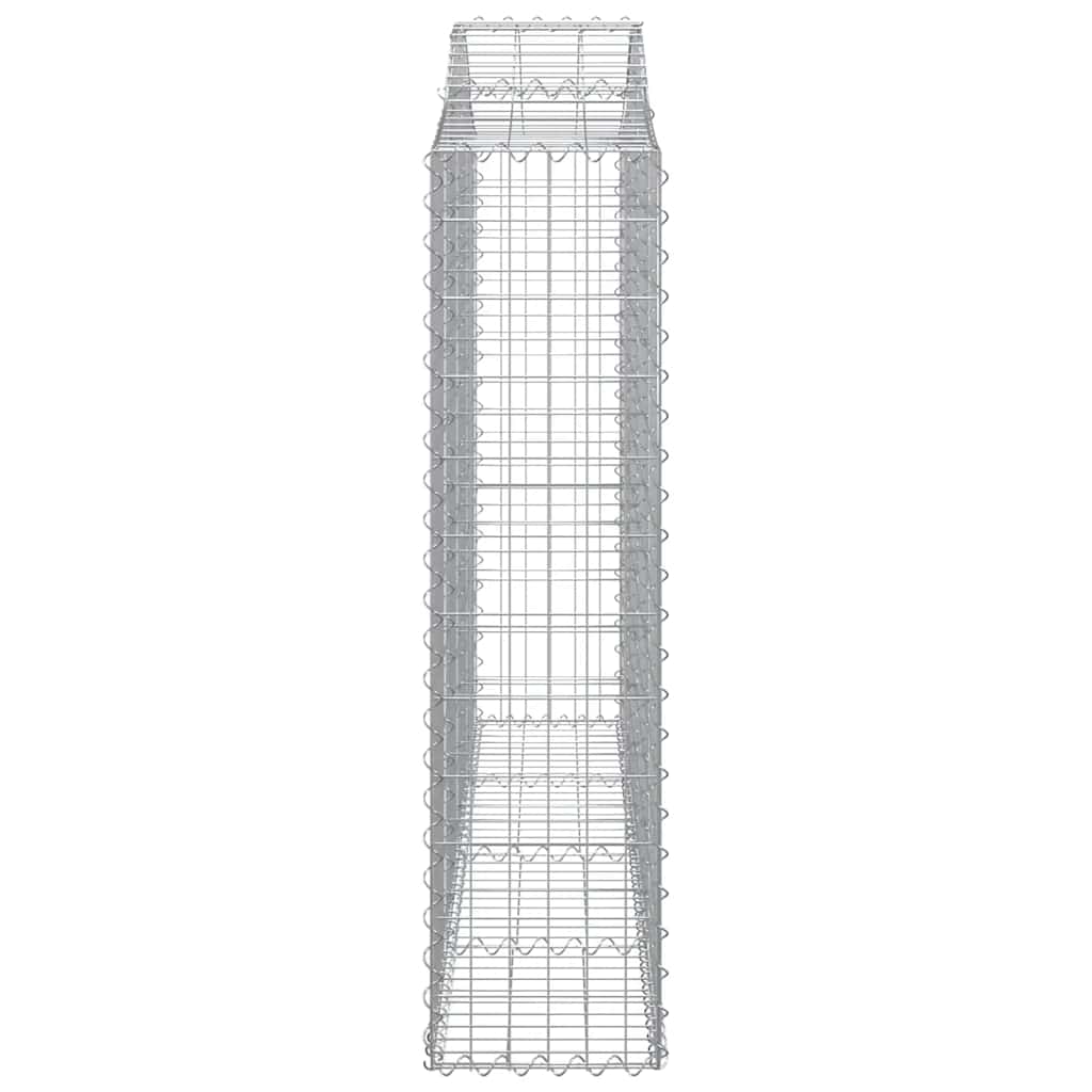 Arched Gabion Baskets 6 pcs 200x30x120/140 cm Galvanised Iron