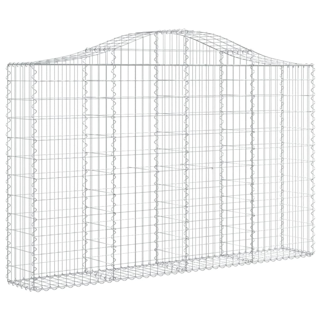 Arched Gabion Baskets 7 pcs 200x30x120/140 cm Galvanised Iron