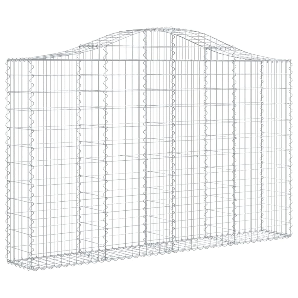 Arched Gabion Baskets 25 pcs 200x30x120/140 cm Galvanised Iron