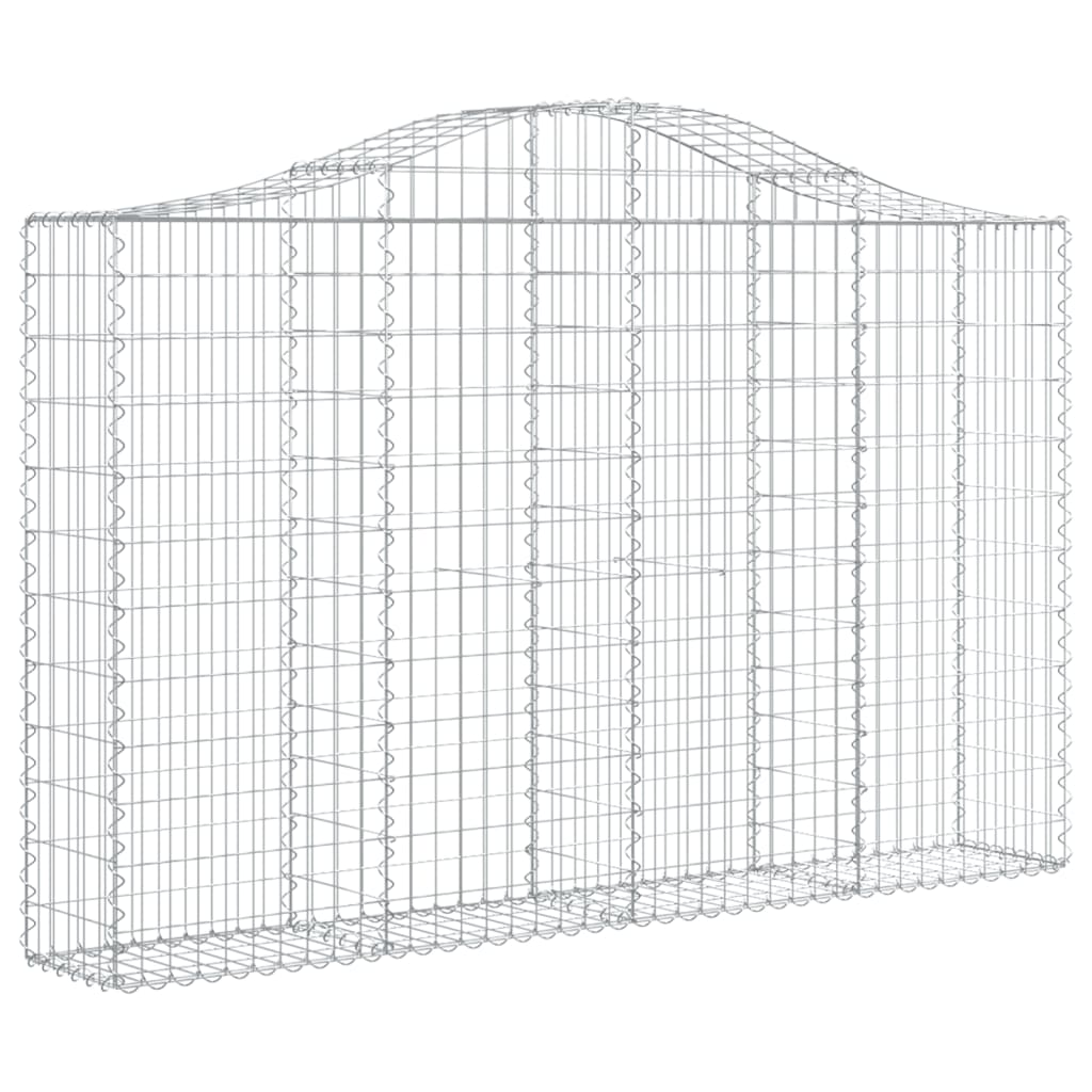 Arched Gabion Baskets 30 pcs 200x30x120/140 cm Galvanised Iron