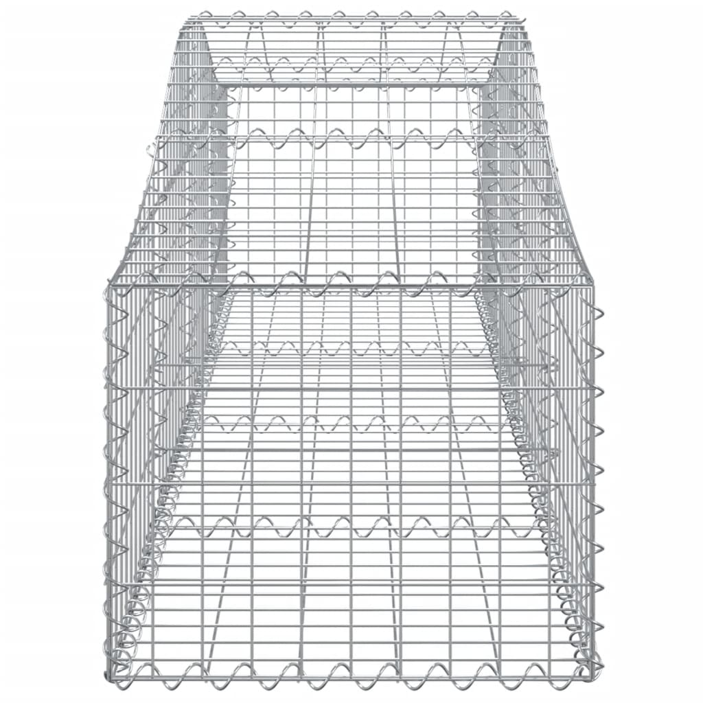Arched Gabion Baskets 5 pcs 200x50x40/60 cm Galvanised Iron