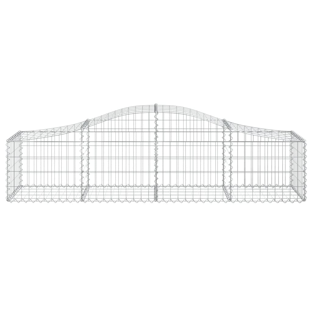 Arched Gabion Baskets 11 pcs 200x50x40/60 cm Galvanised Iron