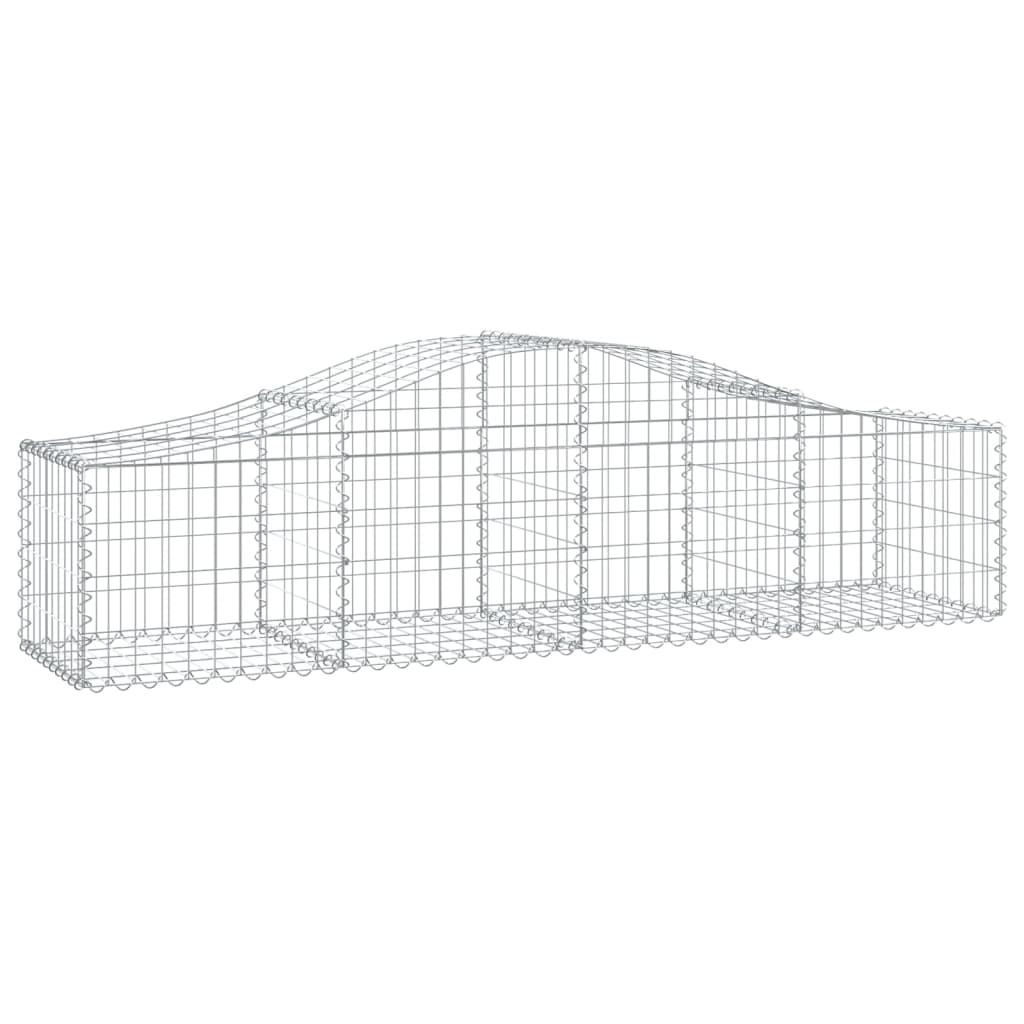 Arched Gabion Baskets 18 pcs 200x50x40/60 cm Galvanised Iron