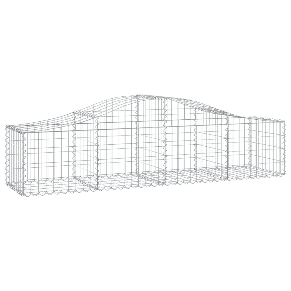 Arched Gabion Baskets 50 pcs 200x50x40/60 cm Galvanised Iron
