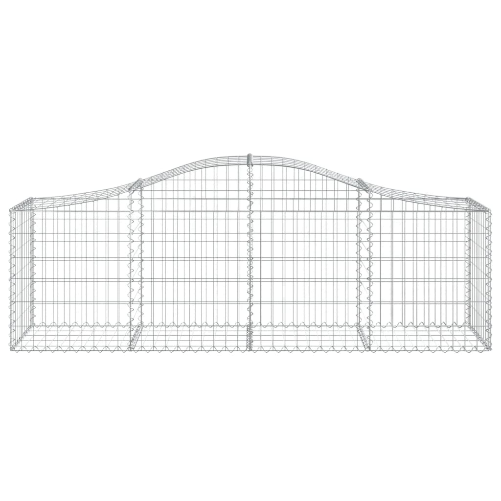 Arched Gabion Baskets 15 pcs 200x50x60/80 cm Galvanised Iron