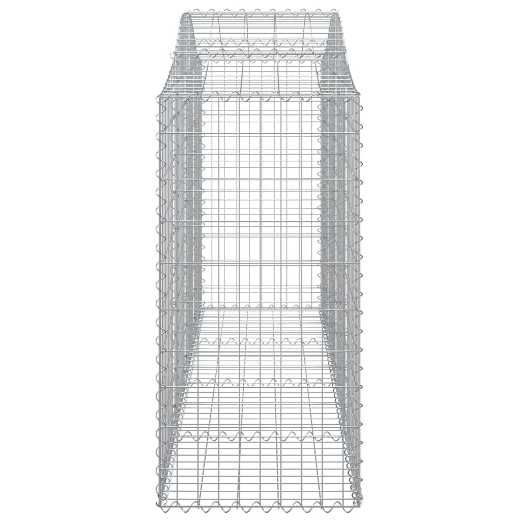Arched Gabion Baskets 8 pcs 200x50x120/140 cm Galvanised Iron