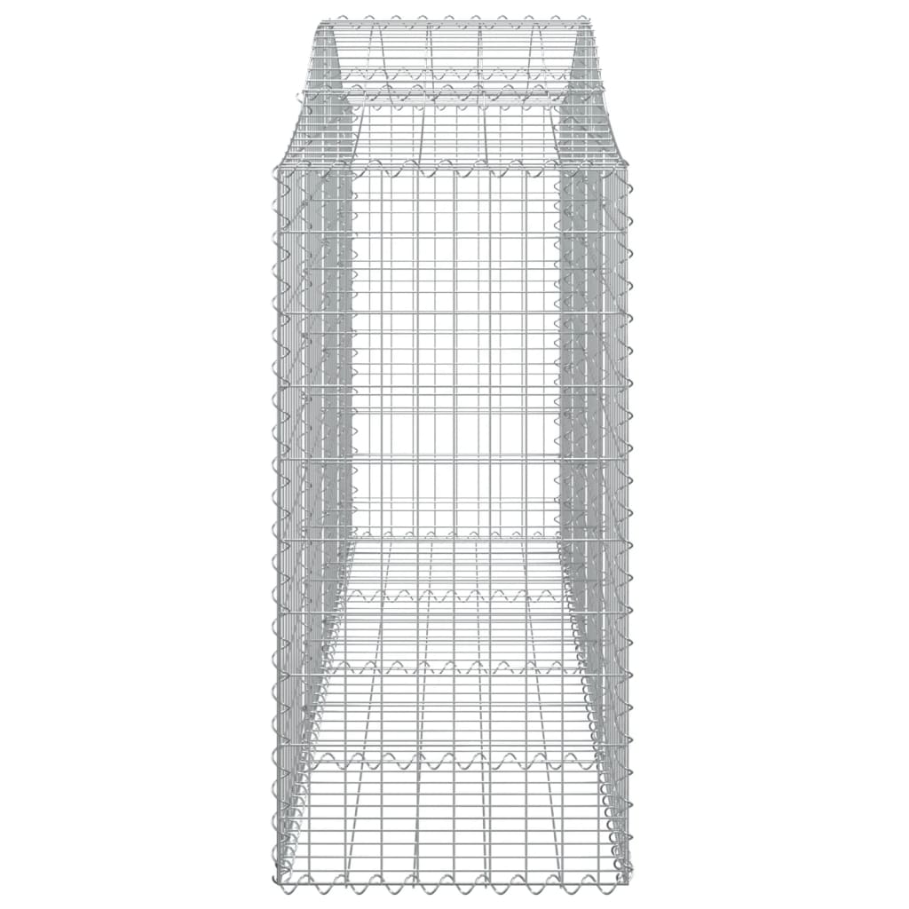 Arched Gabion Baskets 9 pcs 200x50x120/140 cm Galvanised Iron