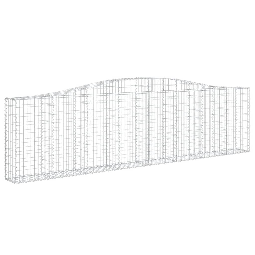 Arched Gabion Baskets 15 pcs 400x30x100/120 cm Galvanised Iron