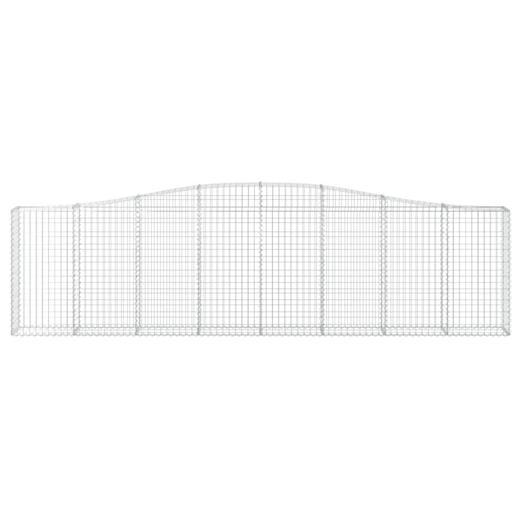 Arched Gabion Baskets 15 pcs 400x30x100/120 cm Galvanised Iron