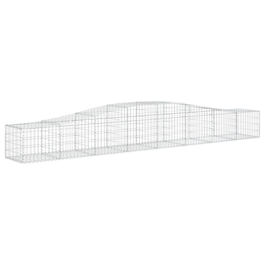 Arched Gabion Baskets 20 pcs 400x50x40/60 cm Galvanised Iron