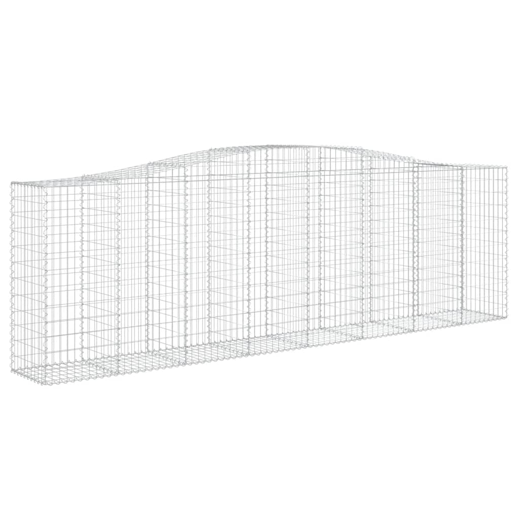 Arched Gabion Baskets 10 pcs 400x50x120/140 cm Galvanised Iron