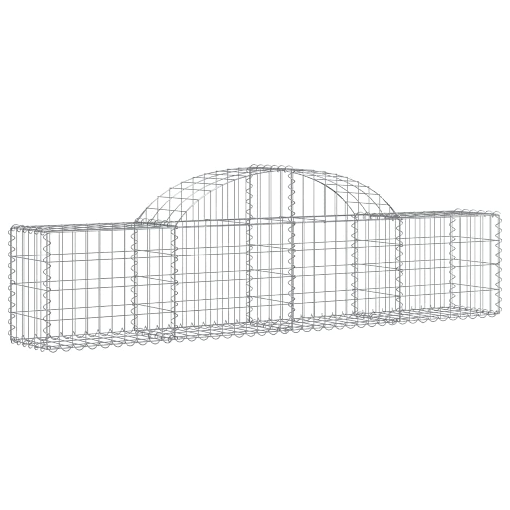 Arched Gabion Baskets 14 pcs 200x30x40/60 cm Galvanised Iron