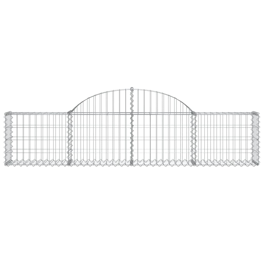 Arched Gabion Baskets 14 pcs 200x30x40/60 cm Galvanised Iron