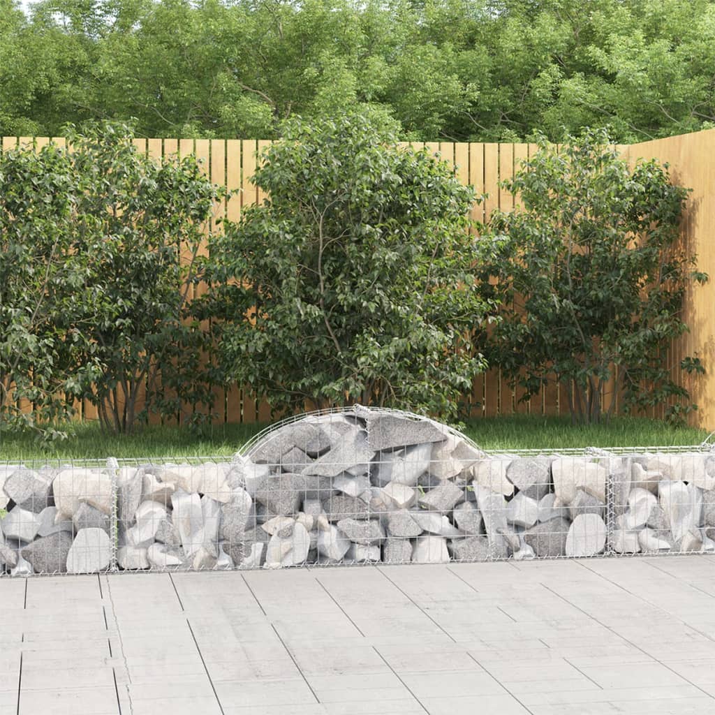Arched Gabion Baskets 40 pcs 200x30x40/60 cm Galvanised Iron
