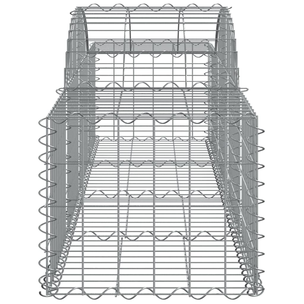 Arched Gabion Baskets 8 pcs 200x50x40/60 cm Galvanised Iron