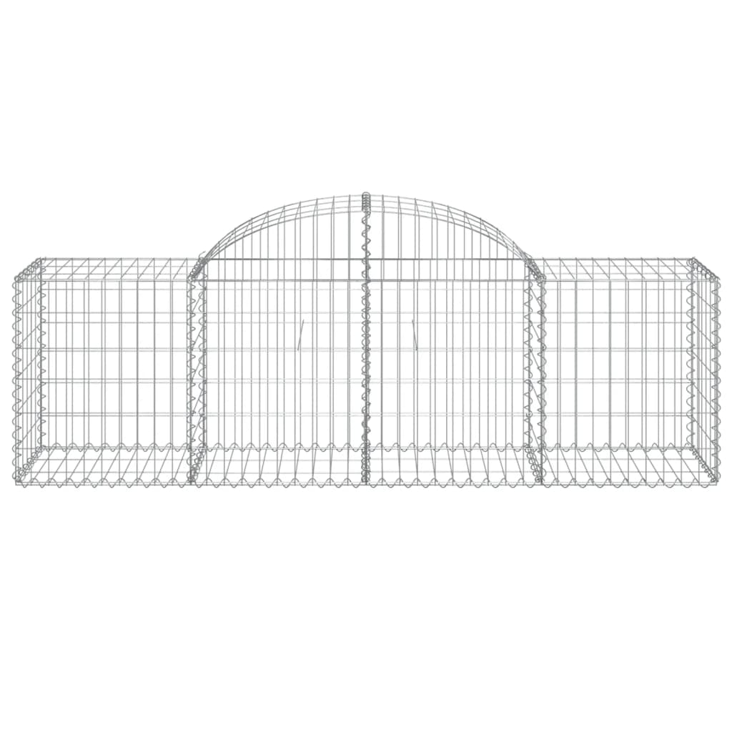 Arched Gabion Baskets 10 pcs 200x50x60/80 cm Galvanised Iron
