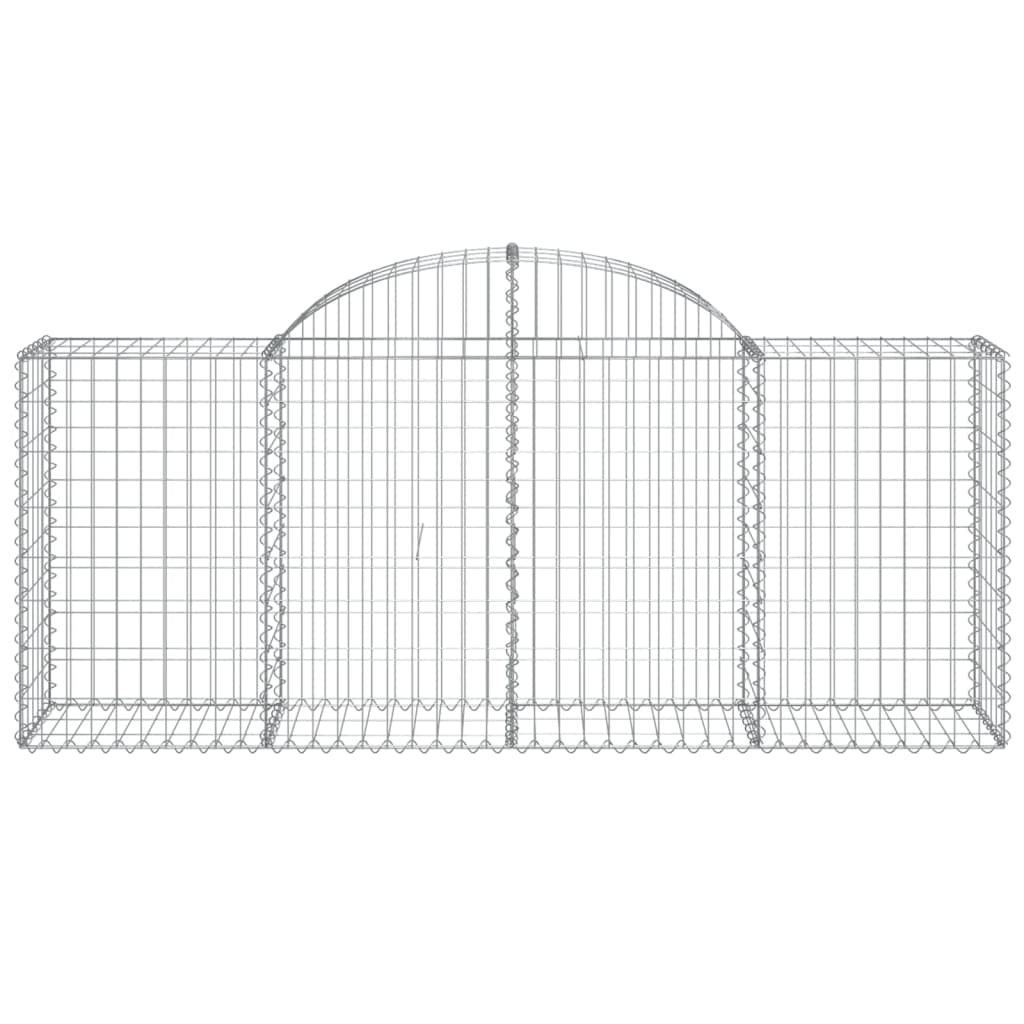 Arched Gabion Baskets 9 pcs 200x50x80/100 cm Galvanised Iron
