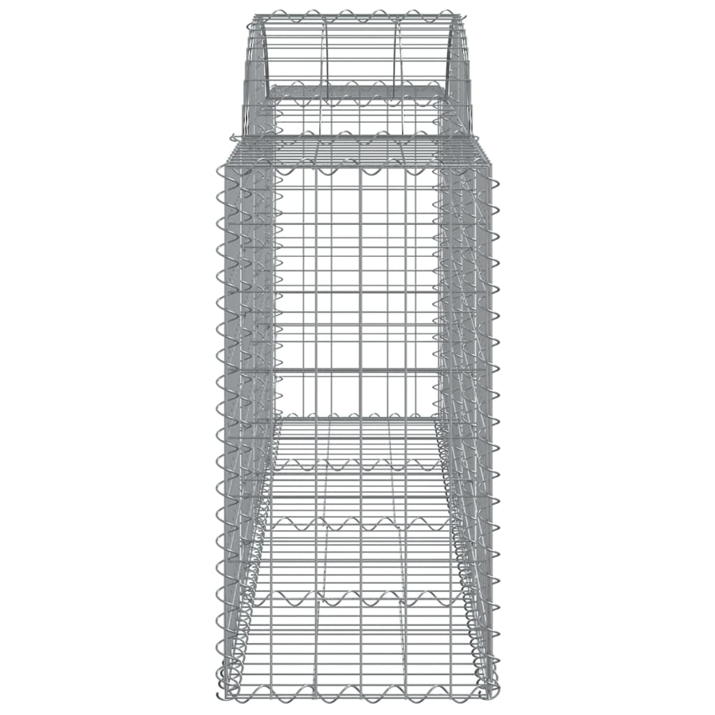 Arched Gabion Baskets 9 pcs 200x50x80/100 cm Galvanised Iron