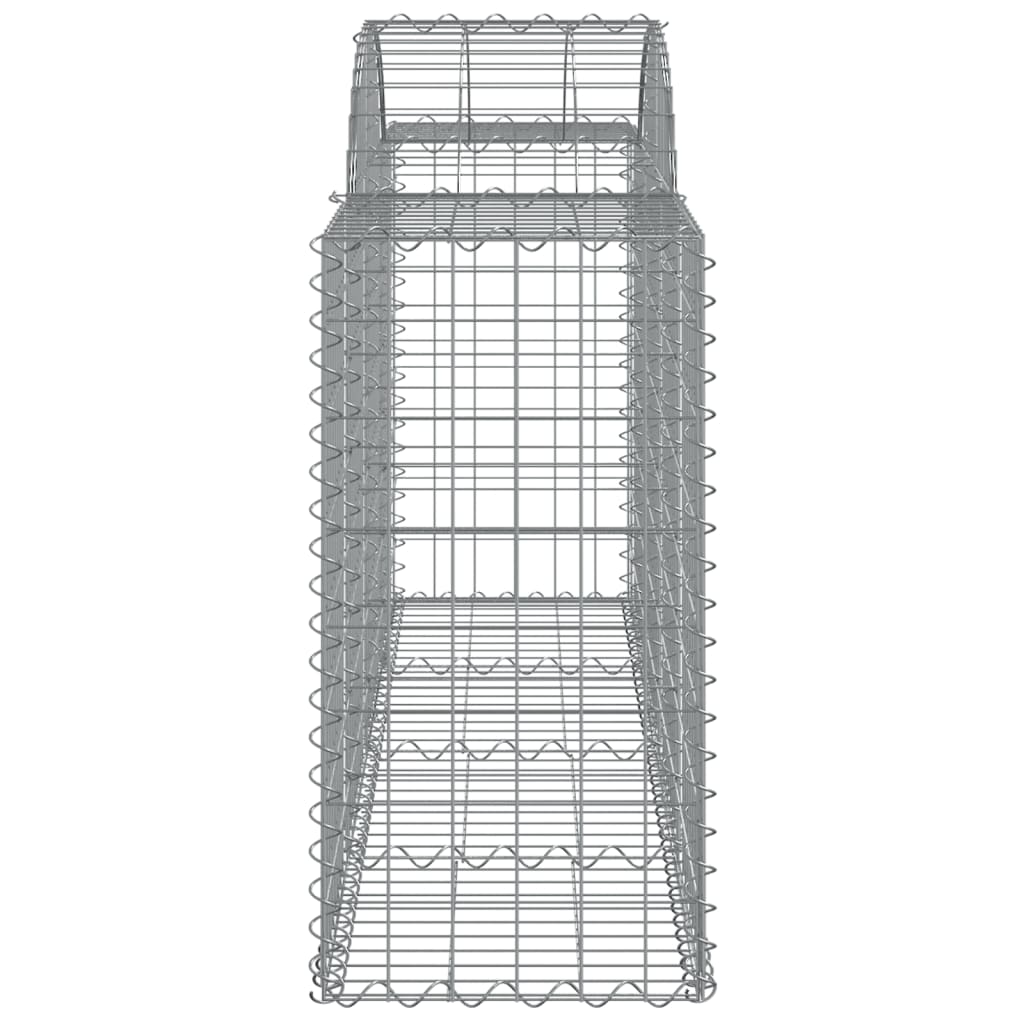 Arched Gabion Baskets 12 pcs 200x50x80/100 cm Galvanised Iron