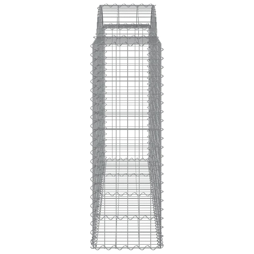 Arched Gabion Baskets 2 pcs 200x50x120/140 cm Galvanised Iron