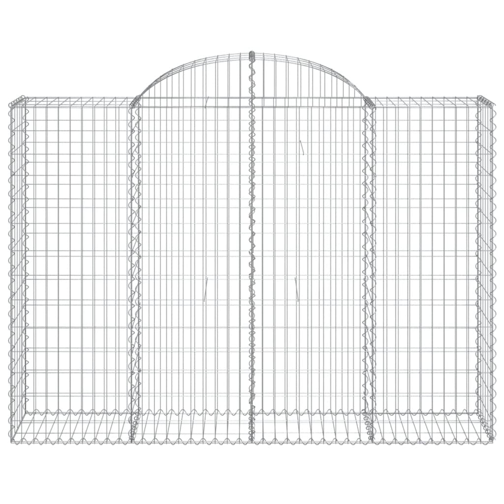 Arched Gabion Baskets 11 pcs 200x50x140/160 cm Galvanised Iron