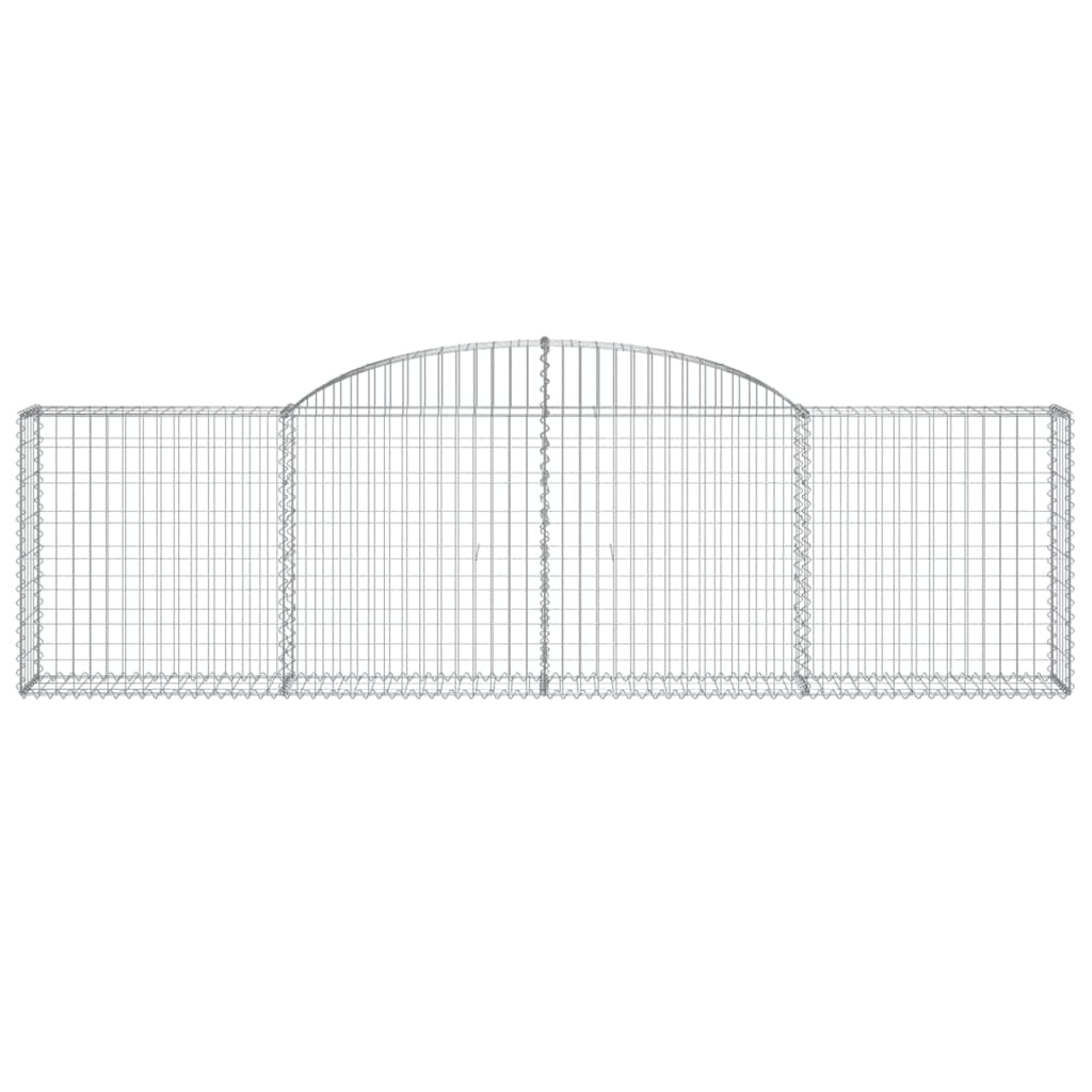 Arched Gabion Baskets 7 pcs 300x30x80/100 cm Galvanised Iron