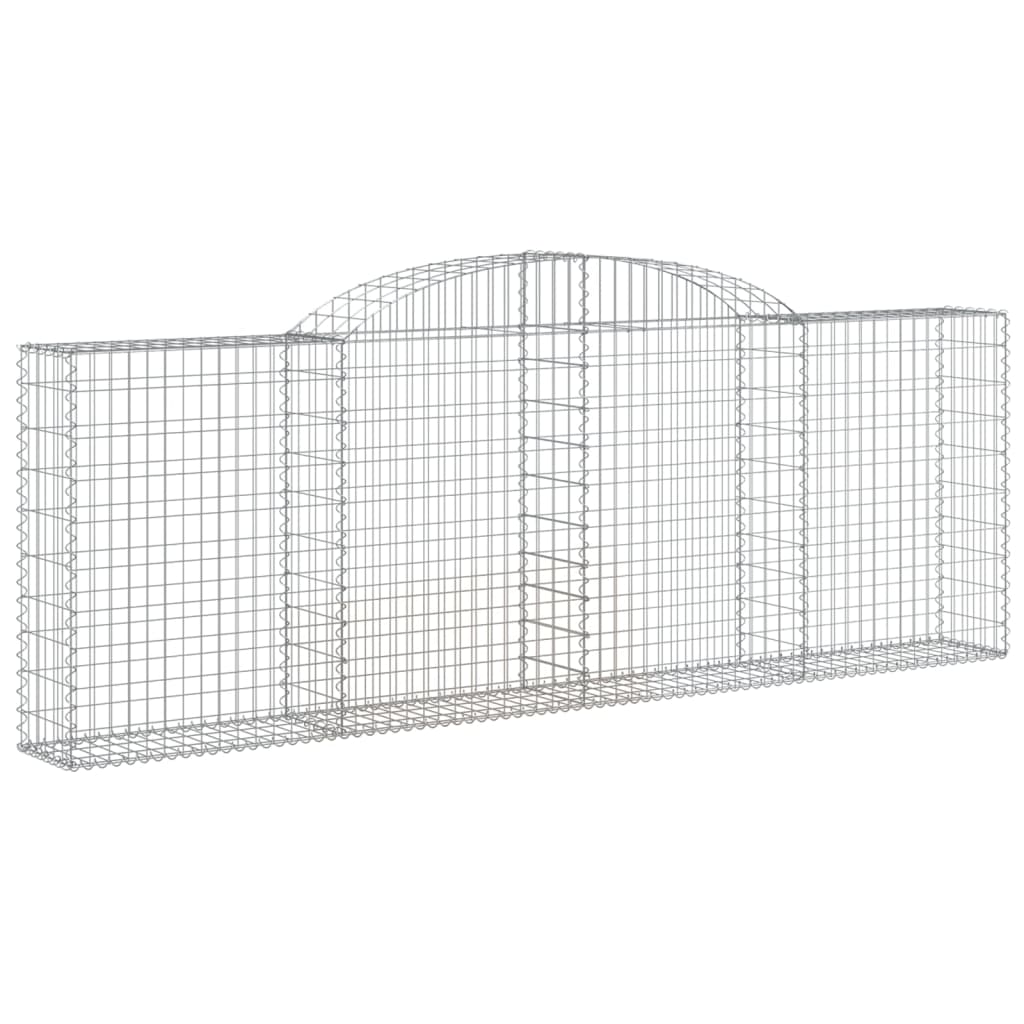 Arched Gabion Baskets 10 pcs 300x30x100/120 cm Galvanised Iron